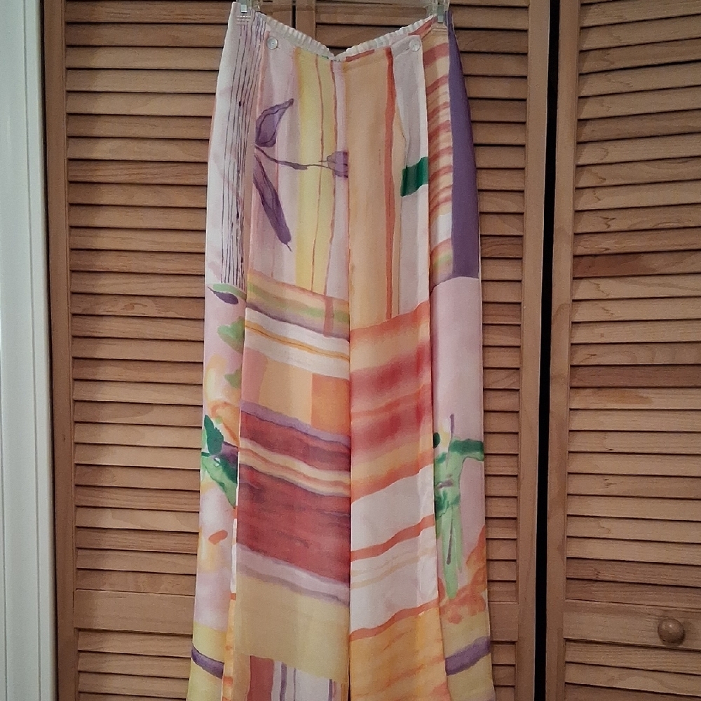 Vibrant Multicolor Wide Leg Women's Pants